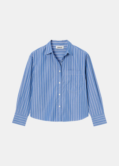 POPLIN STRIPE LONGSLEEVE SHIRT
