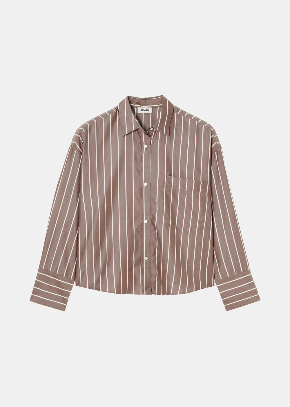 TENCEL STRIPE BOXY SHIRT
