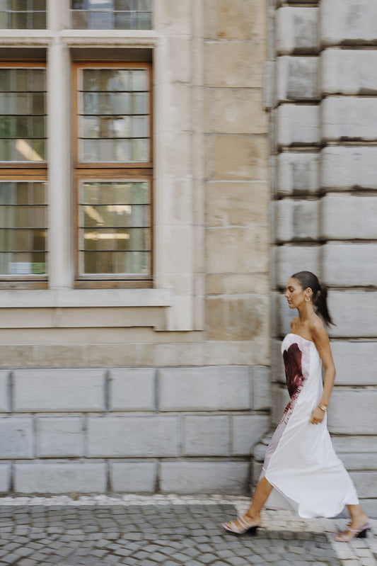 EMMA DRESS ONE BIG FLOWER PRINT