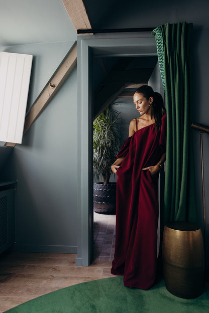 CHAMPAGNE DRESS BORDEAUX