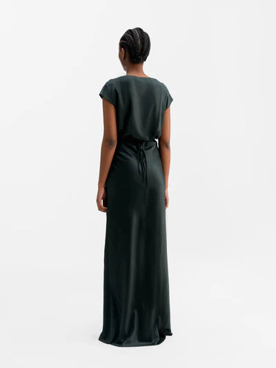 YUI SATIN WRAP DRESS