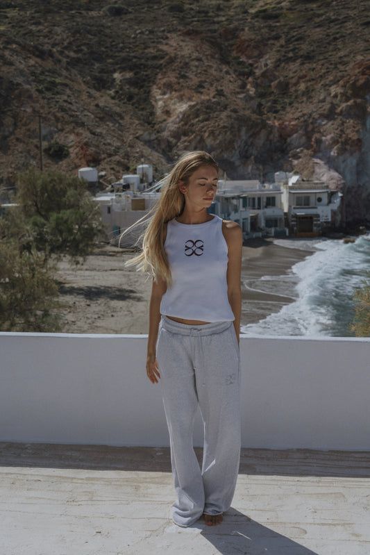 BALI TANK TOP WHITE BORDEAUX