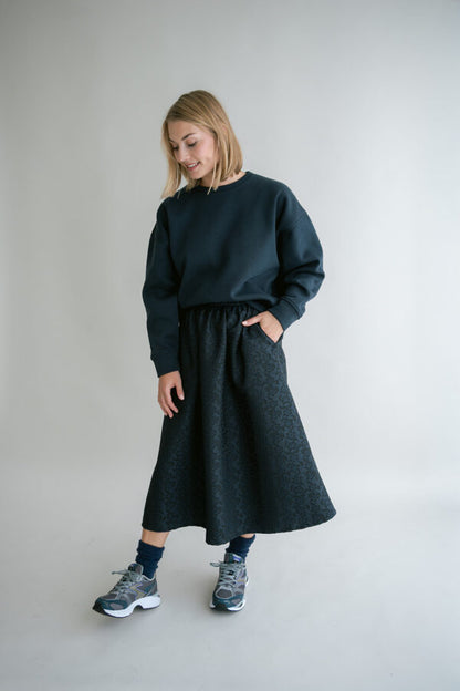 JULIA SKIRT NAVY FLOWER