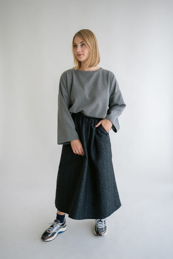 JULIA SKIRT NAVY FLOWER