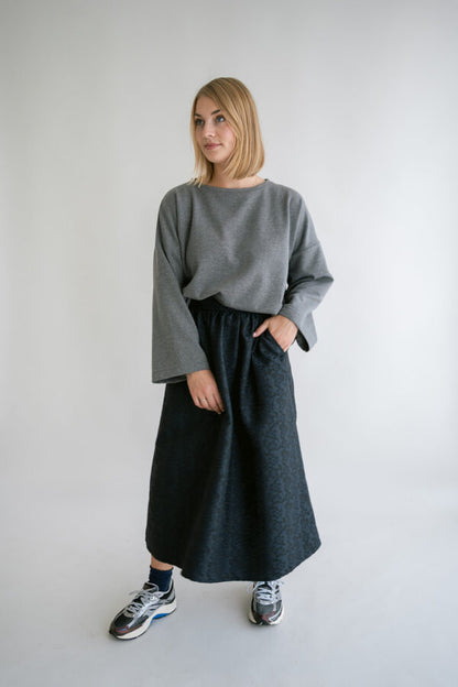 JULIA SKIRT NAVY FLOWER