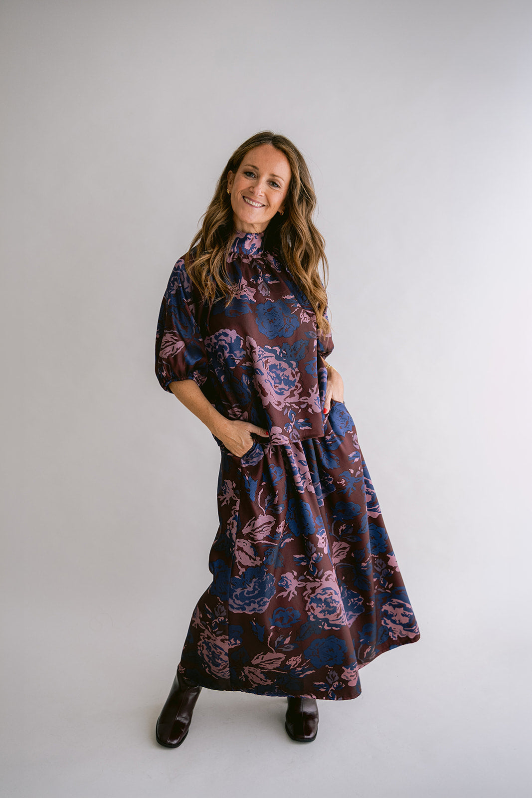 JULIETTE SKIRT BORDEAUX FLOWER