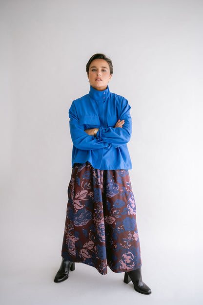 JULIETTE SKIRT BORDEAUX FLOWER