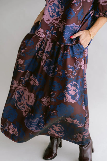 JULIETTE SKIRT BORDEAUX FLOWER