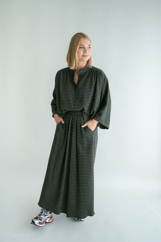 JULIETTE SKIRT GREEN CHECK