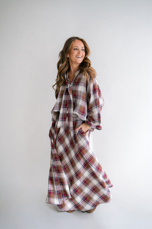 JUNE SKIRT SQUARE BORDEAUX