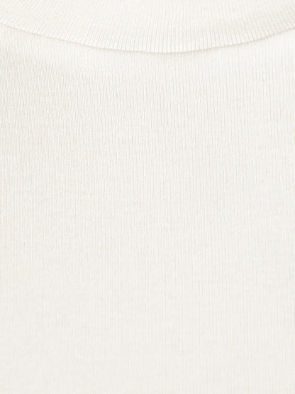 OLIVE FITTED T-SHIRT - WHITE
