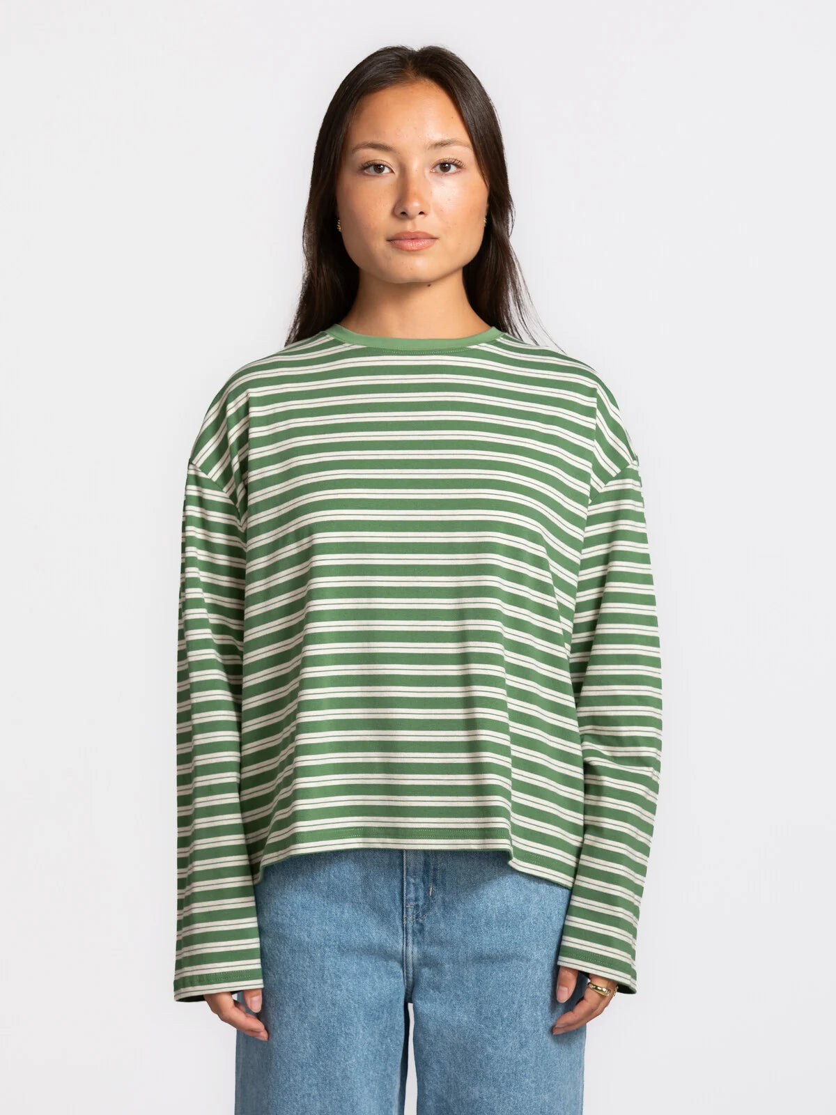 GRACE GESTREEPTE LONGSLEEVE - GREEN