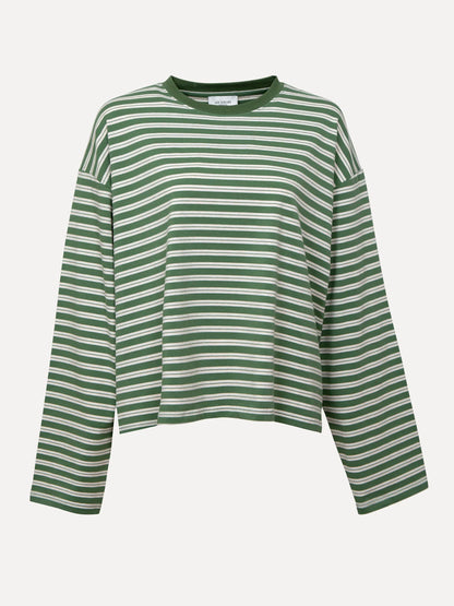 GRACE GESTREEPTE LONGSLEEVE - GREEN