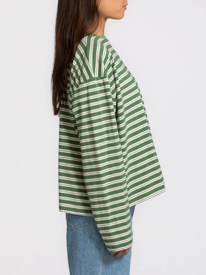 GRACE GESTREEPTE LONGSLEEVE - GREEN