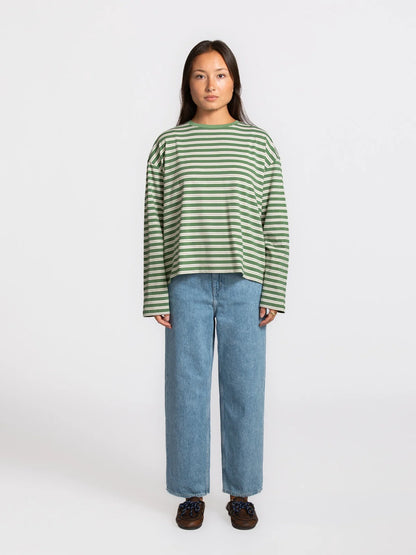 GRACE GESTREEPTE LONGSLEEVE - GREEN