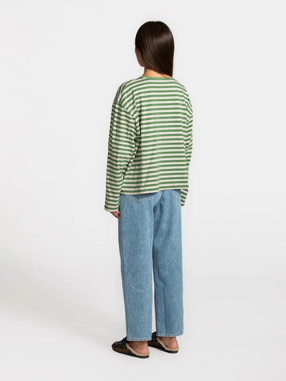 GRACE GESTREEPTE LONGSLEEVE - GREEN