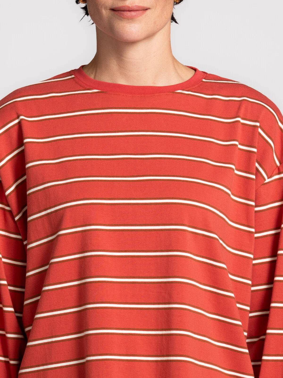 GRACE GESTREEPTE LONGSLEEVE - CORAL