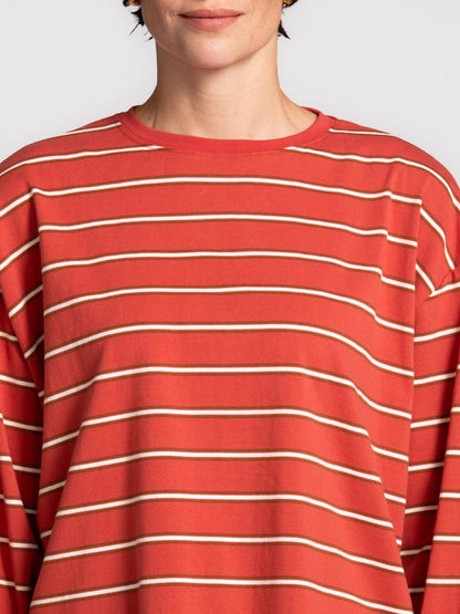 GRACE GESTREEPTE LONGSLEEVE - CORAL