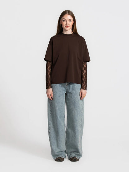 LEONARDO T-SHIRT -  BROWN