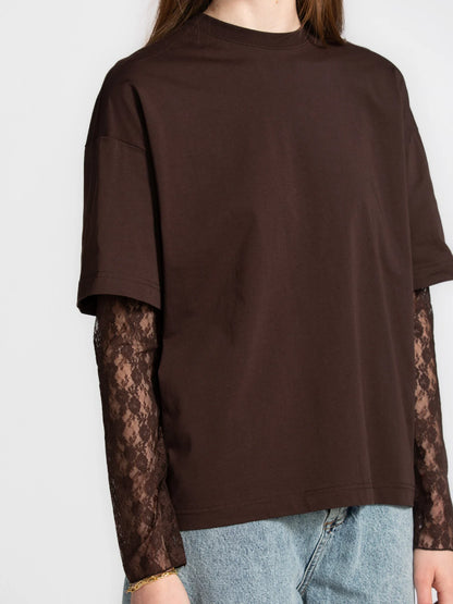 LEONARDO T-SHIRT -  BROWN