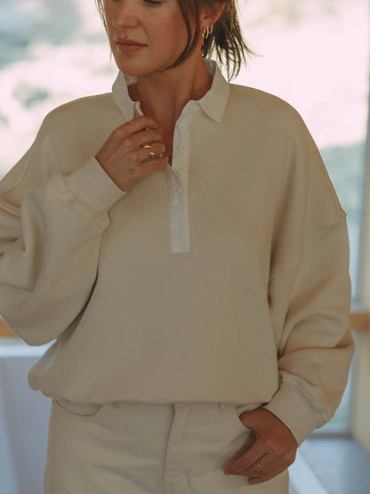 RENS POLOKRAAG SWEATER