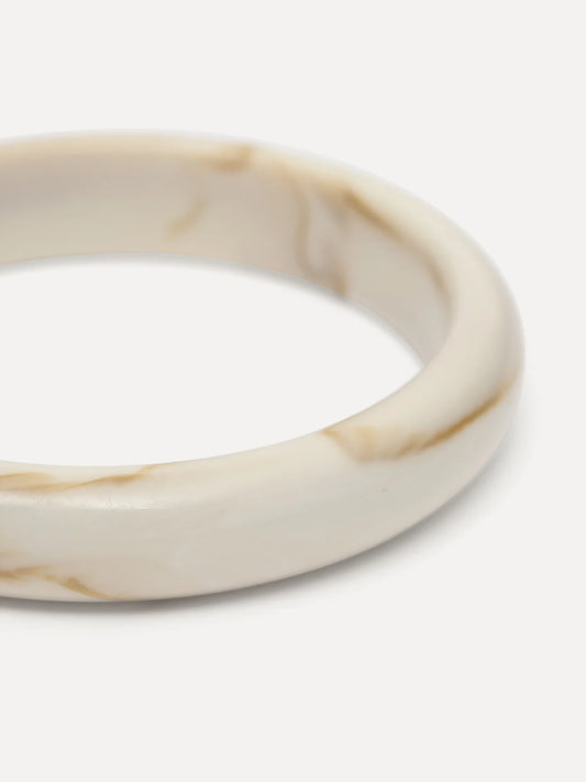 RESIN ARMBAND ROND CREME