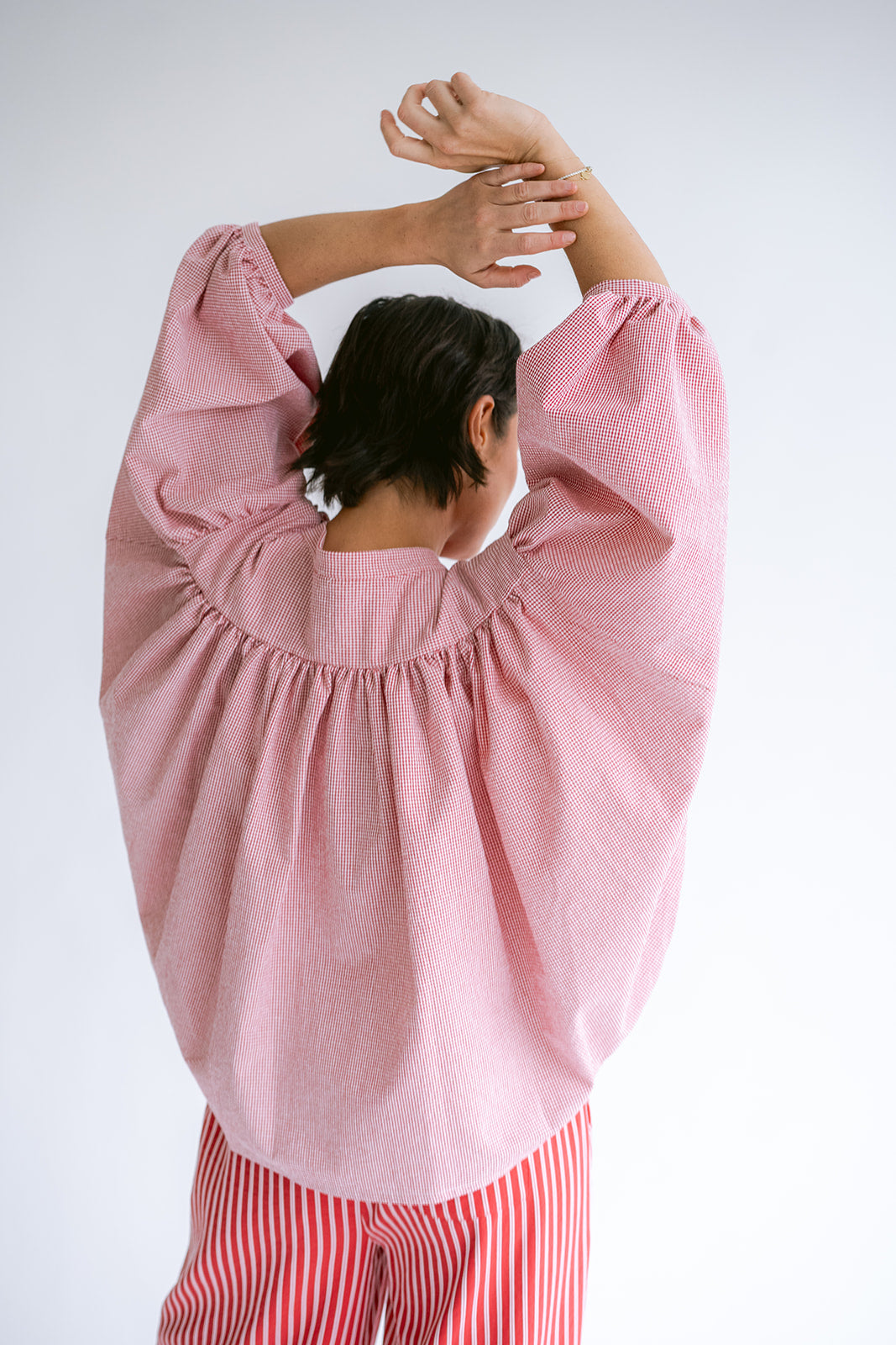MAGDALENA BLOUSE VICHY RED