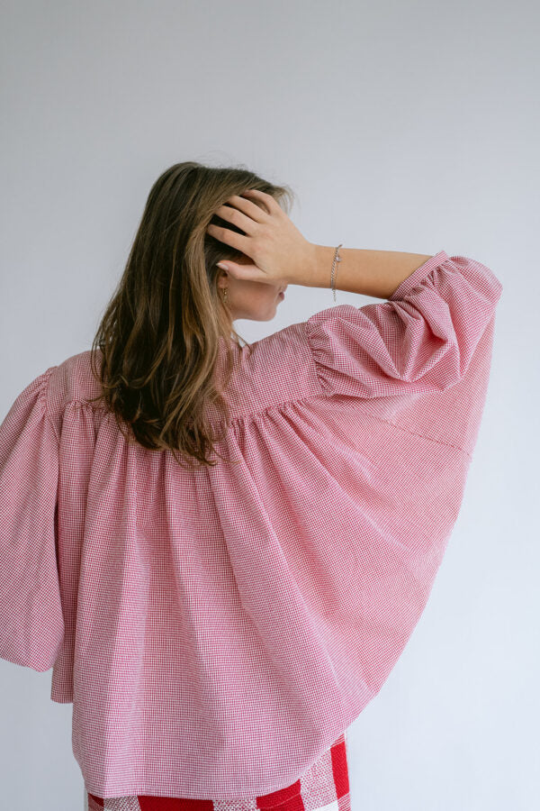 MAGDALENA BLOUSE VICHY RED