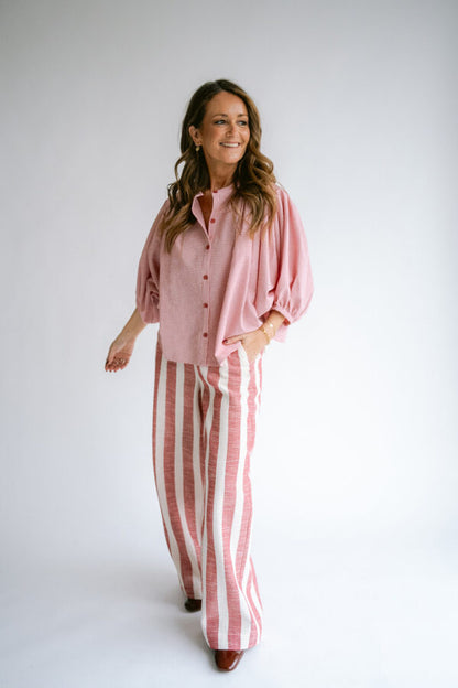 MAGDALENA BLOUSE VICHY RED