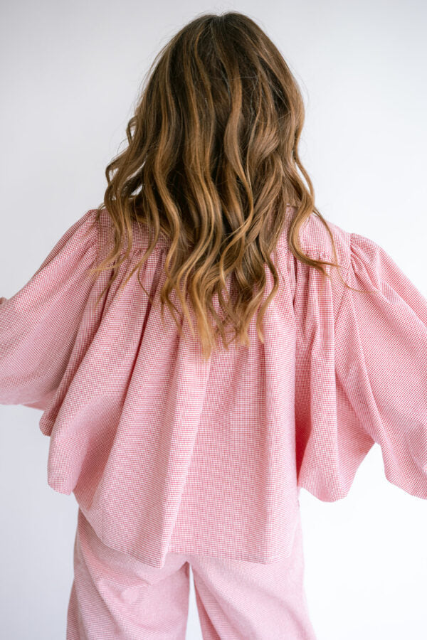 MAGDALENA BLOUSE VICHY RED