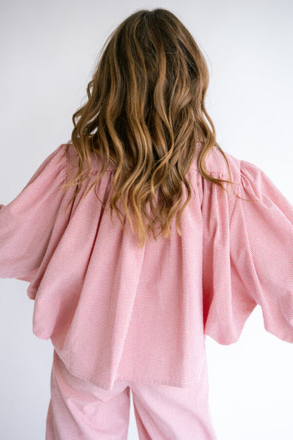 MAGDALENA BLOUSE VICHY RED