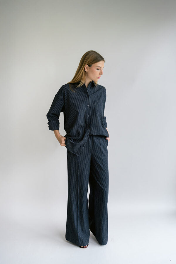 MARIE BLOUSE PREDORE STRIPE NAVY