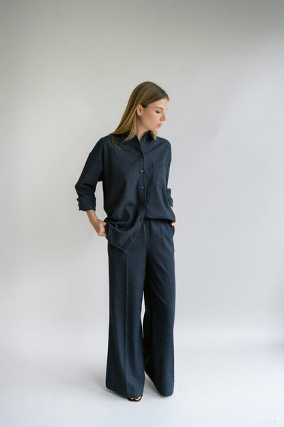 MARIE BLOUSE PREDORE STRIPE NAVY