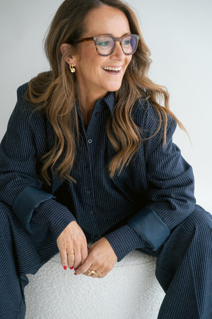 MARIE BLOUSE PREDORE STRIPE NAVY