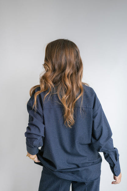 MARIE BLOUSE PREDORE STRIPE NAVY