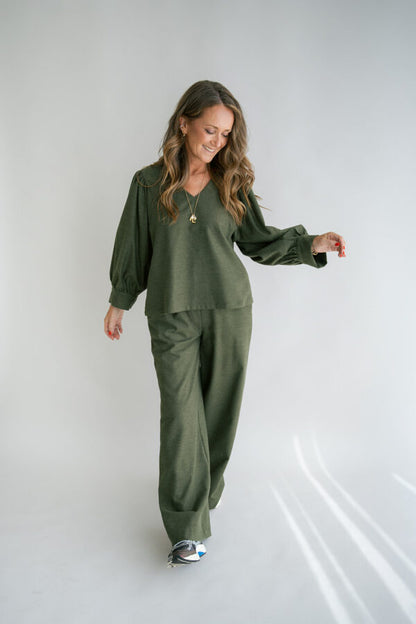 MAUD BLOUSE SOLID GREEN