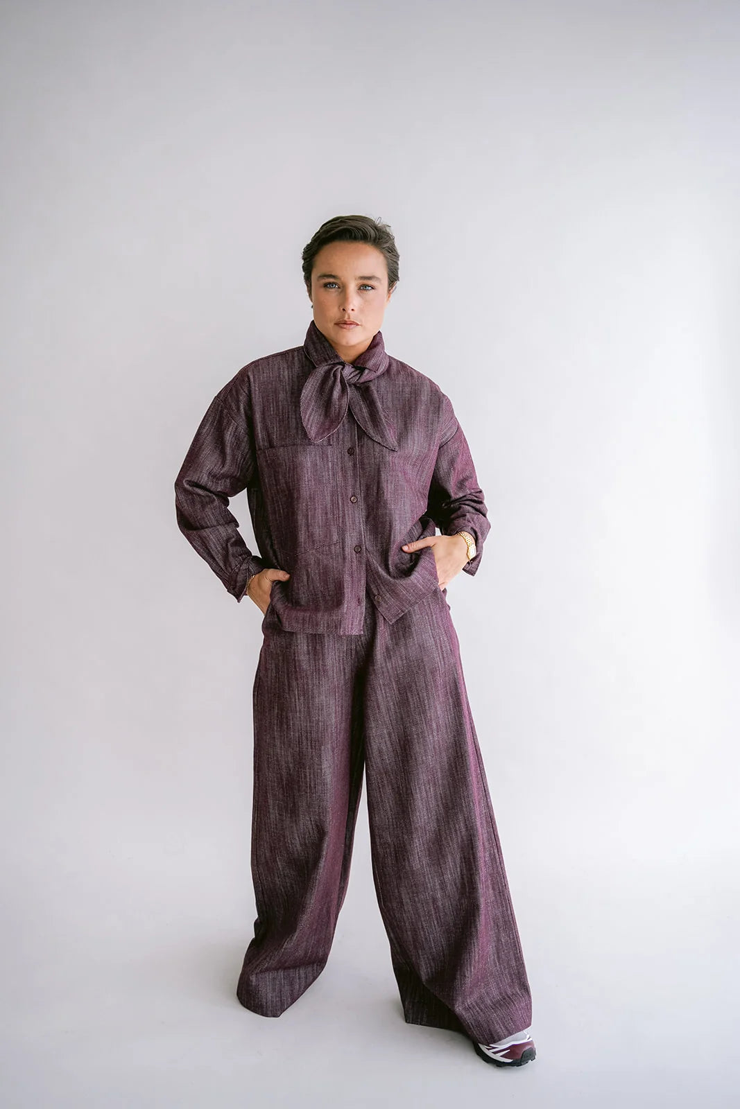 MEG BLOUSE JEANS BORDEAUX