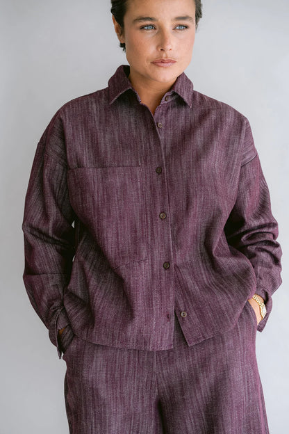 MEG BLOUSE JEANS BORDEAUX