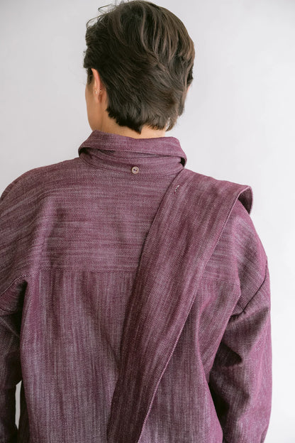 MEG BLOUSE JEANS BORDEAUX