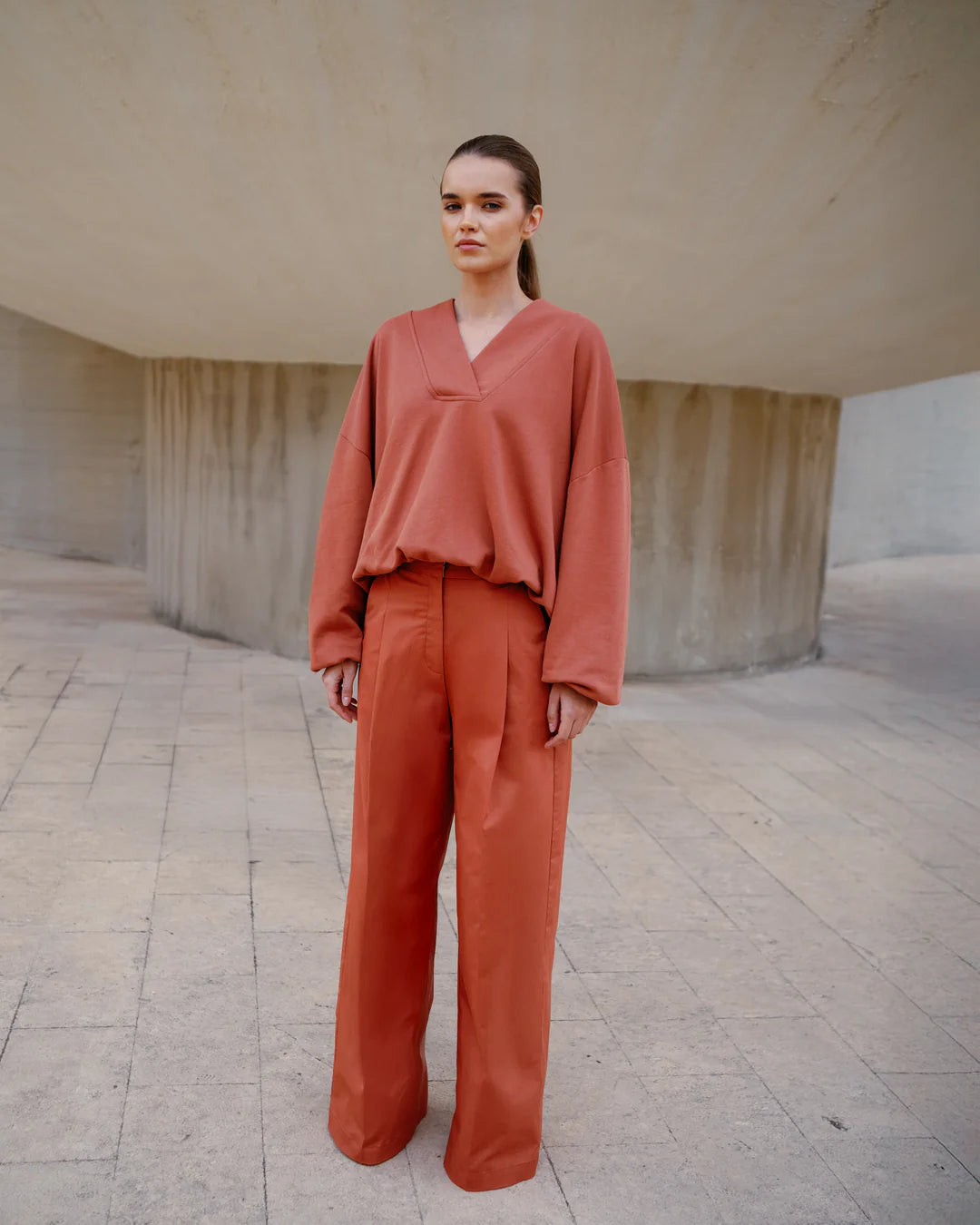 EDITH TROUSERS TERRACOTTA