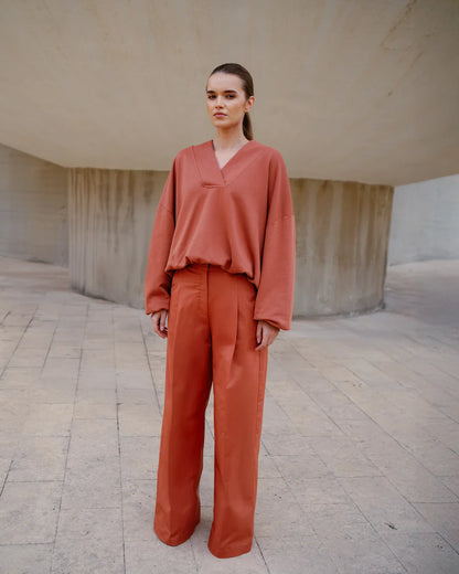 EDITH TROUSERS TERRACOTTA