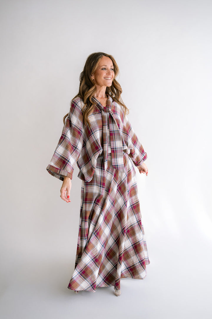 JUNE SKIRT SQUARE BORDEAUX