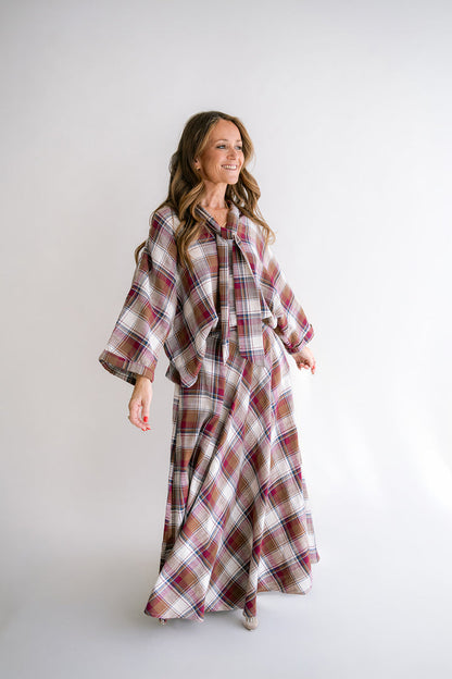JUNE SKIRT SQUARE BORDEAUX
