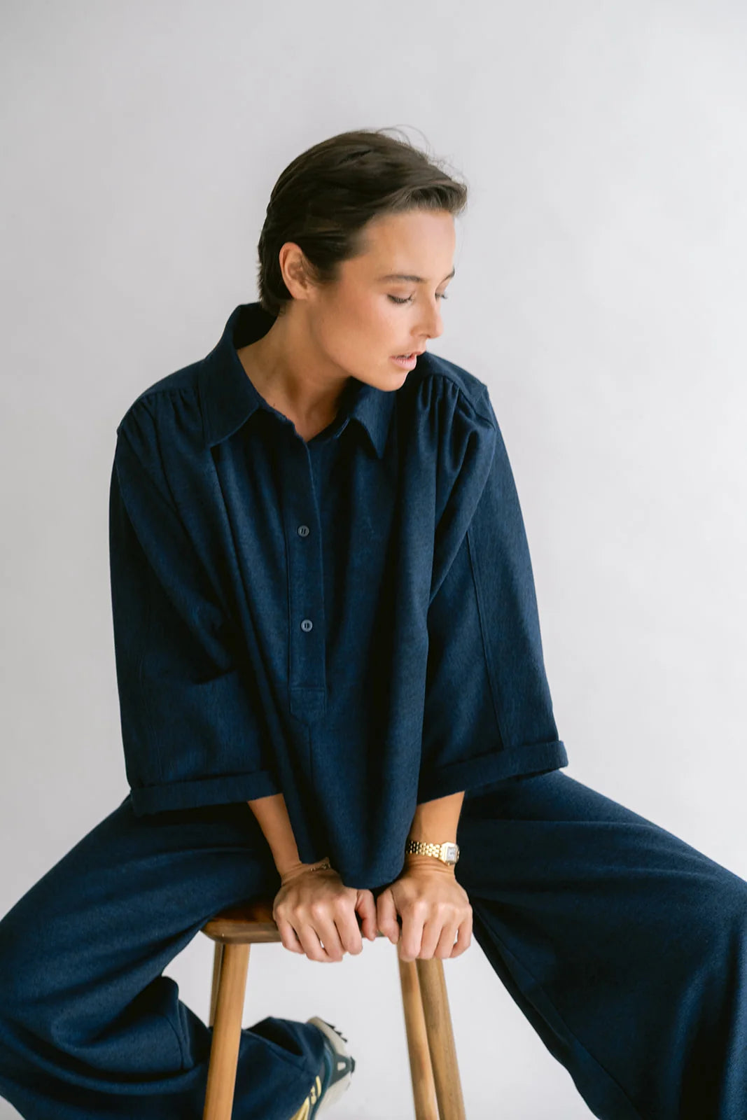 NEW MAYA BLOUSE - SOLID NAVY