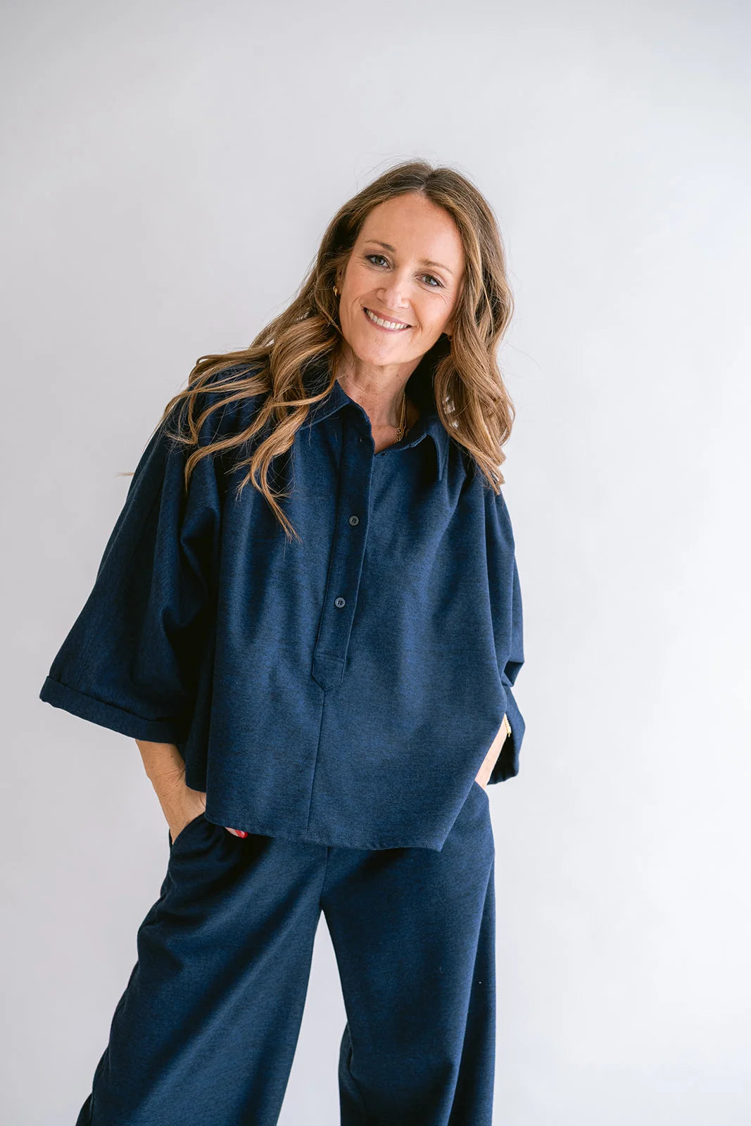 NEW MAYA BLOUSE - SOLID NAVY