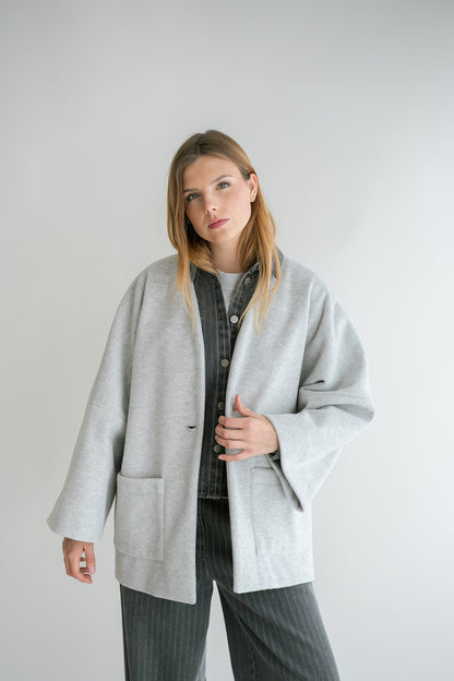 NOOR SHORT JACKET LIGHT GREY