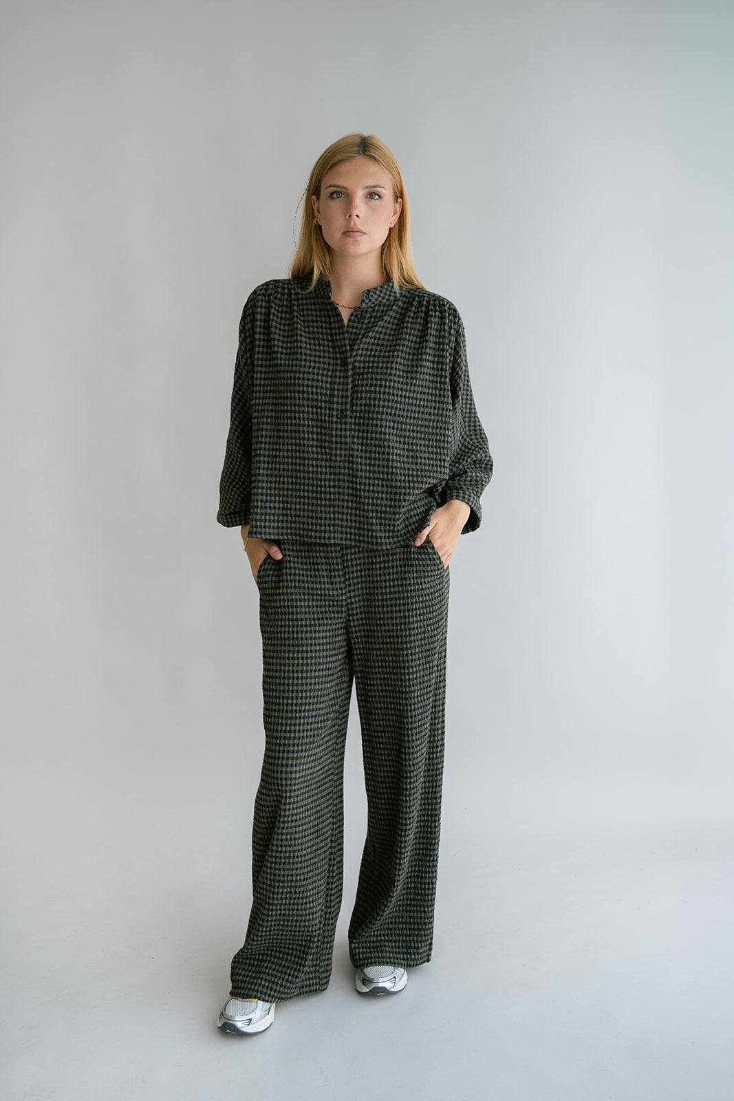 SAM PANTS GREEN CHECK