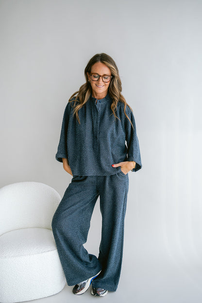 SAM PANTS NAVY TWEED