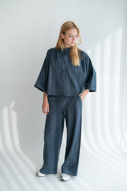 SAM PANTS NAVY TWEED