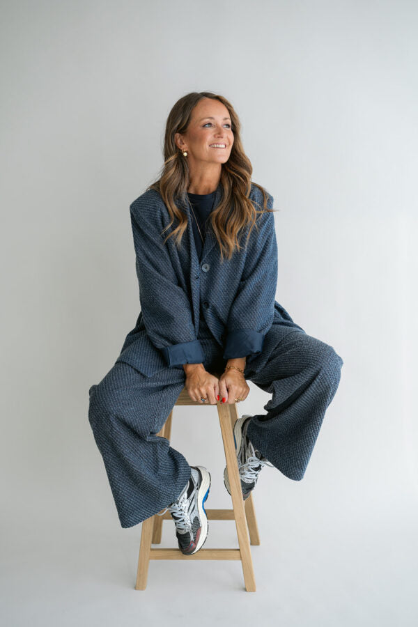 SAM PANTS NAVY TWEED